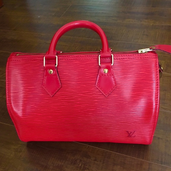 Louis Vuitton Handbags - LV speedy 30 red Epi stachel Tote